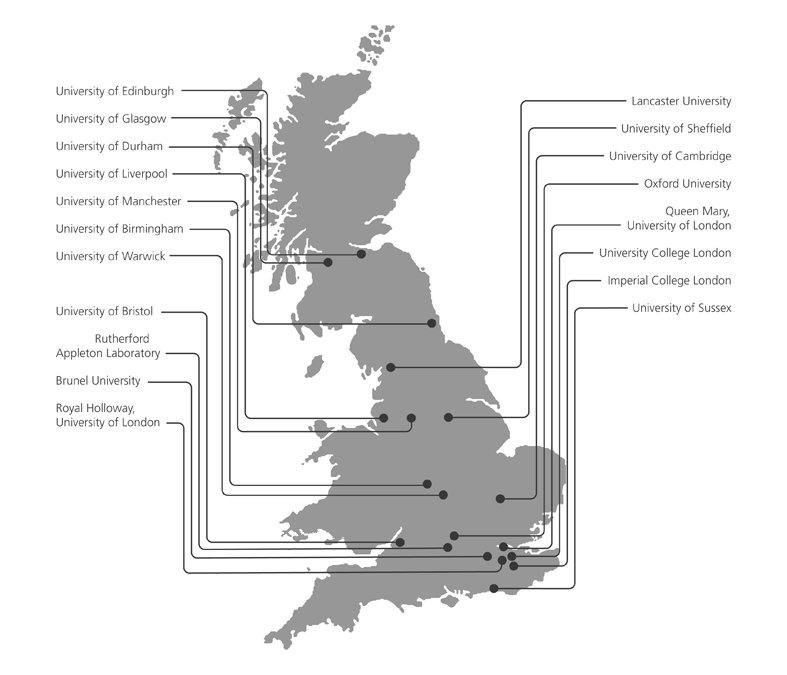 GridPP - Collaborating Institutes 2015