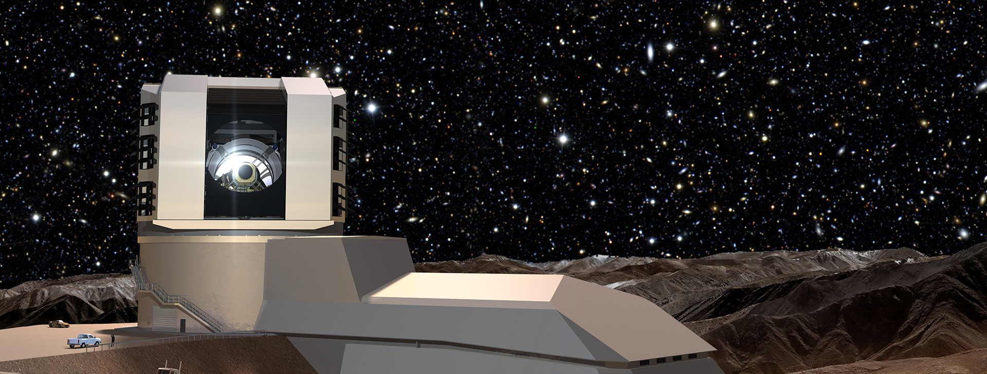 The Large Synoptic Survey Telescope (artist's impression).